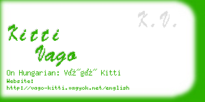 kitti vago business card